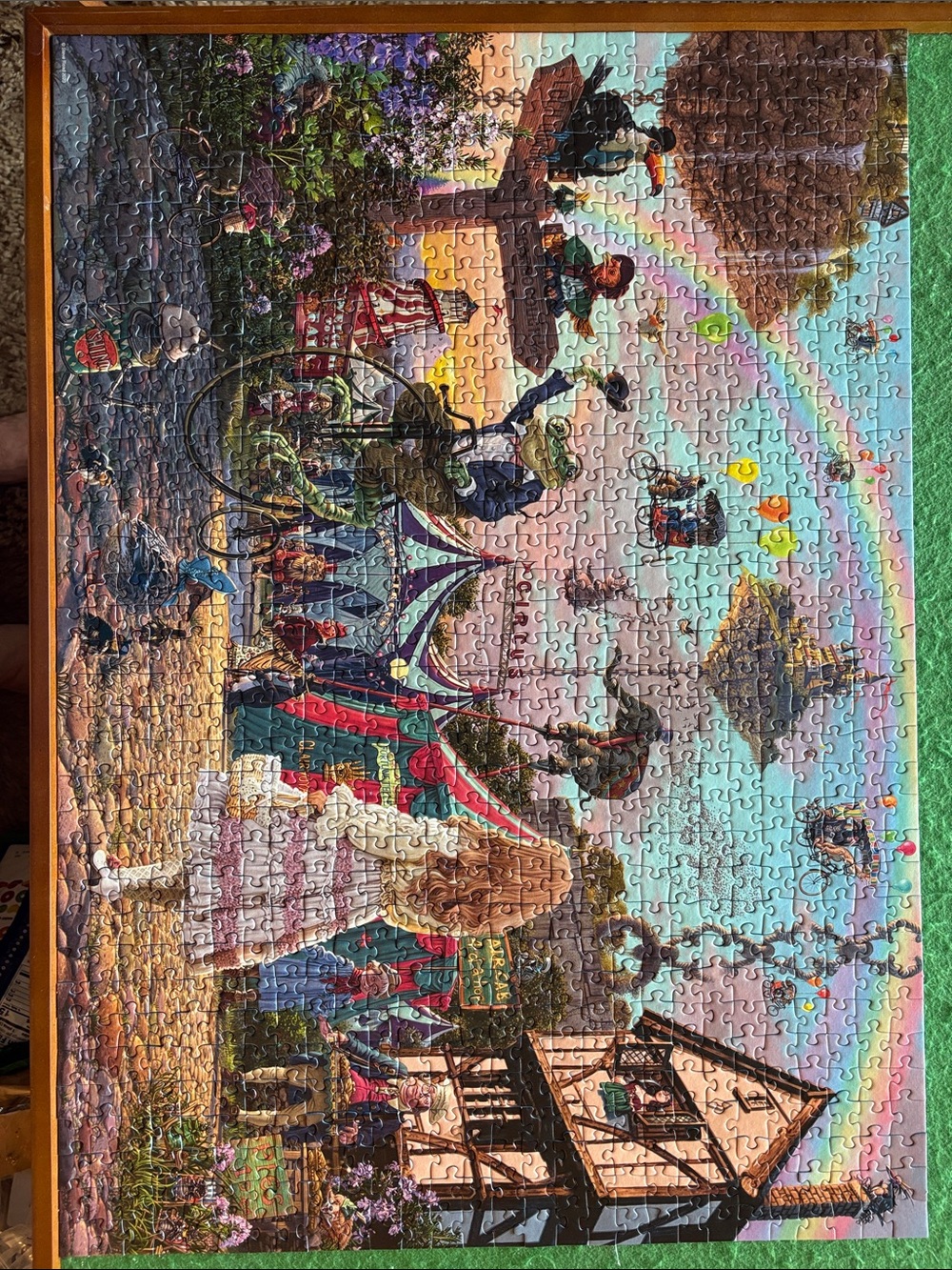 Ravensburger Enchanted Circus Puzzle - Rainbow, Pink, Green, Blue 1000 Pieces - Picture 2 of 5